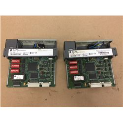 (2)Allen Bradley 1747-ASB REMOTE I/O ADAPTER MODULE