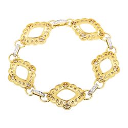 1.18 ctw Diamond Bracelet - 18KT Yellow Gold