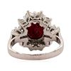 Image 3 : 4.80 ctw Ruby and Diamond Ring - 14KT White Gold