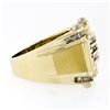 Image 5 : Men's 14K Yellow Gold 1.50 ctw Round & Baguette Diamond  Statement Band Ring
