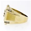 Image 6 : Men's 14K Yellow Gold 1.50 ctw Round & Baguette Diamond  Statement Band Ring