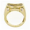 Image 8 : Men's 14K Yellow Gold 1.50 ctw Round & Baguette Diamond  Statement Band Ring