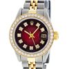 Image 1 : Rolex Ladies 2 Tone 14K Red Vignette VS Diamond Datejust Wristwatch