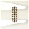 Image 8 : 14k Rose Gold 1.10 ctw Dual Row Round Champagne Diamond Band Ring