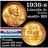 Image 1 : 1936-s Lincoln Cent 1c Grades Gem+ Unc RD
