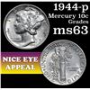 Image 1 : 1944-p Mercury Dime 10c Grades Select Unc