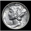 Image 2 : 1944-p Mercury Dime 10c Grades Select Unc