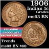 Image 1 : 1906 Indian Cent 1c Grades Select Unc BN