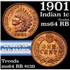 Image 1 : 1901 Indian Cent 1c Grades Choice Unc RB