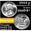 Image 1 : 1944-p Washington Quarter 25c Grades Choice+ Unc