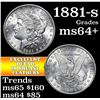 Image 1 : 1881-s Morgan Dollar $1 Grades Choice+ Unc