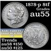 Image 1 : 1878-p 8tf Vam14.3 Proof Reverse Die Morgan Dollar $1 Grades Choice AU