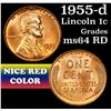 Image 1 : 1955-d Lincoln Cent 1c Grades Choice Unc RD