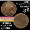 Image 1 : 1804 Draped Bust Half Cent 1/2c Grades g+