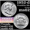 Image 1 : 1952-d Franklin Half Dollar 50c Grades Select Unc