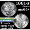 Image 1 : 1881-s Morgan Dollar $1 Grades Choice+ Unc