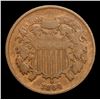 Image 2 : 1864 Two Cent Piece 2c Grades f+