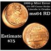 Image 1 : 1999-p Mint Error '15% off center strike' Lincoln Cent 1c Grades Choice Unc RD