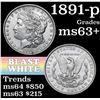 Image 1 : 1891-p Morgan Dollar $1 Grades Select+ Unc