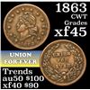 Image 1 : 1863 Union For Ever Civil War Token 1c Grades xf+
