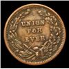 Image 3 : 1863 Union For Ever Civil War Token 1c Grades xf+