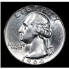 Image 2 : 1964-d Washington Quarter 25c Grades GEM Unc
