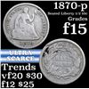 Image 1 : 1870-p Seated Liberty Half Dime 1/2 10c Grades f+
