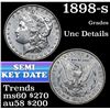 Image 1 : 1898-s Morgan Dollar $1 Grades Unc Details