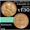 Image 1 : Mint Error 1944-s Liberty Shifted & Mis Printed Lincoln Cent 1c Grades vf++