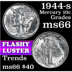 1944-s Mercury Dime 10c Grades GEM+ Unc