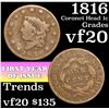 Image 1 : 1816 Coronet Head Large Cent 1c Grades vf, very fine