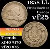 Image 1 : 1858 LL Flying Eagle Cent 1c Grades vf+