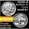 Image 1 : 1938-d Buffalo Nickel 5c Grades Choice+ Unc
