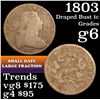 Image 1 : 1803 Draped Bust Large Cent 1c Grades g+