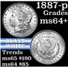 Image 1 : 1887-p Morgan Dollar $1 Grades Choice+ Unc