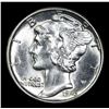 Image 2 : 1943-p Mercury Dime 10c Grades GEM Unc