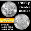 Image 1 : 1896-p Morgan Dollar $1 Grades Choice+ Unc