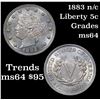 Image 1 : 1883 n/c Liberty Nickel 5c Grades Choice Unc
