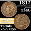 Image 1 : 1817 Coronet Head Large Cent 1c Grades xf