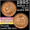 Image 1 : 1895 Indian Cent 1c Grades Choice Unc RB