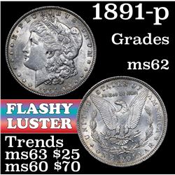 1891-p Morgan Dollar $1 Grades Select Unc