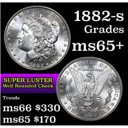 1882-s Morgan Dollar $1 Grades GEM+ Unc