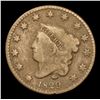 Image 2 : 1829 Coronet Head Large Cent 1c Grades vg+