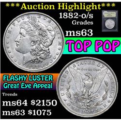 ***Auction Highlight*** 1882-o/s Morgan Dollar $1 Graded Select+ Unc By USCG (fc)