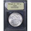 Image 2 : ***Auction Highlight*** 1891-p Morgan Dollar $1 Graded Choice Unc By USCG (fc)