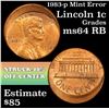 Image 1 : 1983-p Mint Error 'struck 20% off center' Lincoln Cent 1c Grades Choice Unc RB