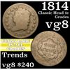 Image 1 : 1814 Classic Head Large Cent 1c Grades vg, very good