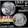 Image 1 : 1927-p Peace Dollar $1 Grades Select Unc