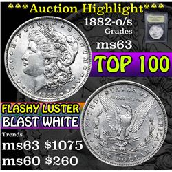 ***Auction Highlight*** 1882-o/s Morgan Dollar $1 Graded Select Unc By USCG (fc)