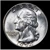 Image 2 : 1954-p Washington Quarter 25c Grades Choice+ Unc
